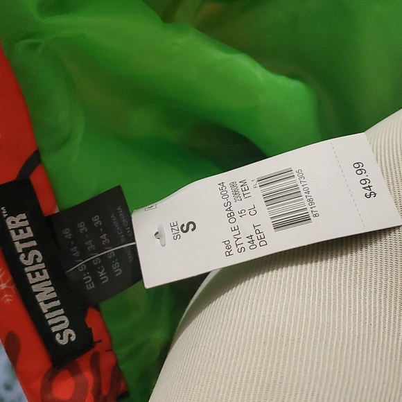 Red Santa BLAZER + PANT + TIE Suitmeister Red Size Small - 34-36 - Picture 6 of 9